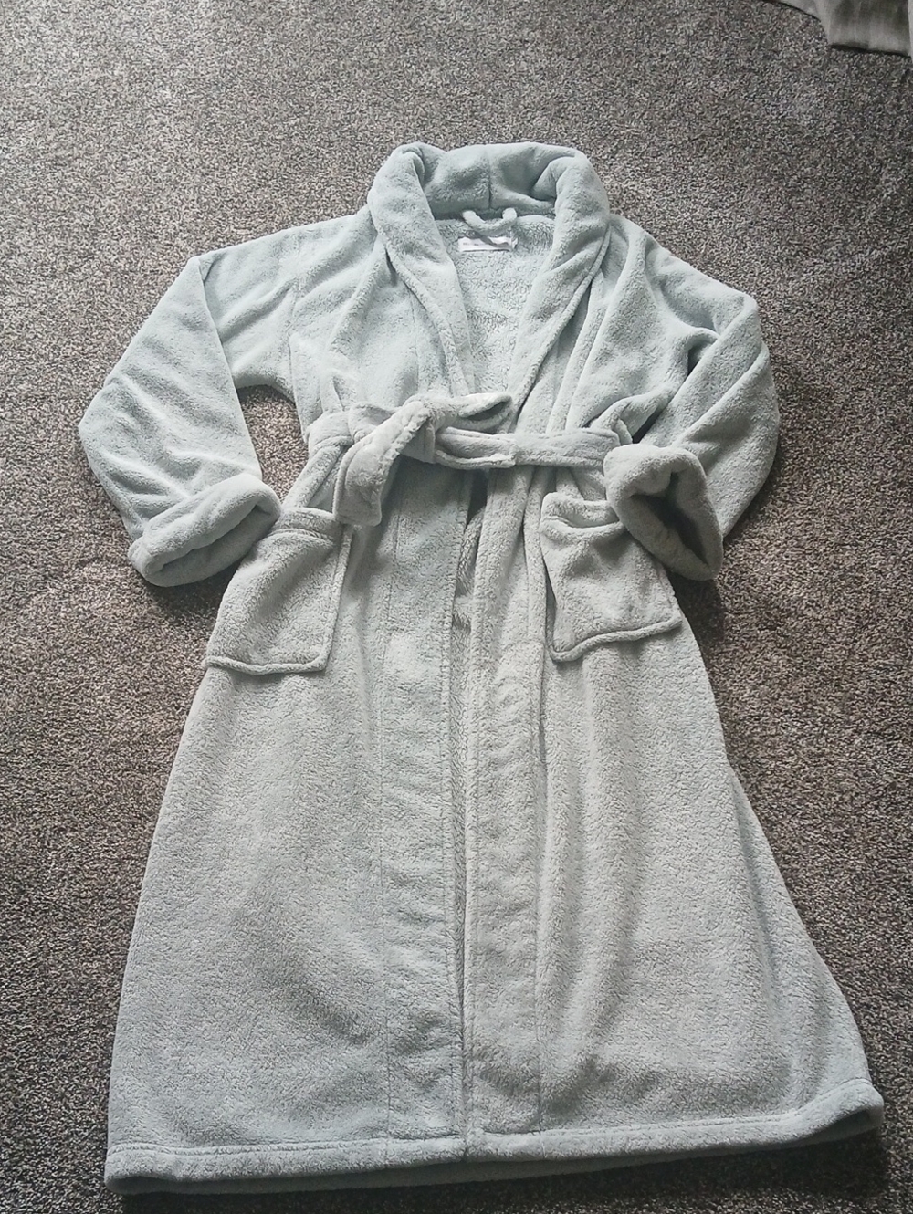 IRestoration Hardware Plush Tie-Waist Robe Coat in Light Mint Size S